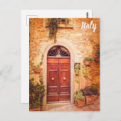 トスカーニイタリイタリアンアのドア旅行写真 ポストカード (正面/裏面)