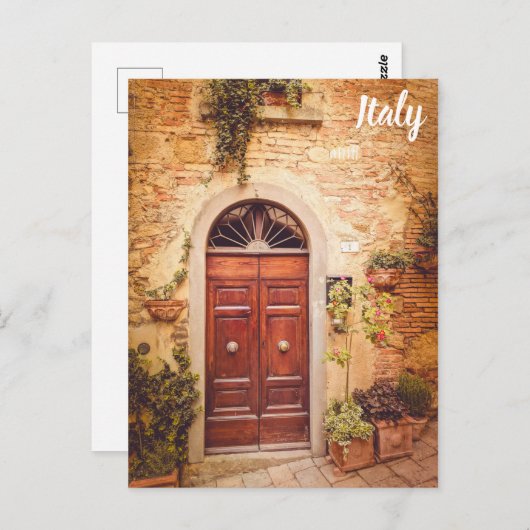 トスカーニイタリイタリアンアのドア旅行写真 ポストカード (正面/裏面)