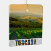 トスカーニイタリイタリアンアVineyard写真クリスマス セラミックオーナメント (右)