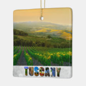 トスカーニイタリイタリアンアVineyard写真クリスマス セラミックオーナメント (左)
