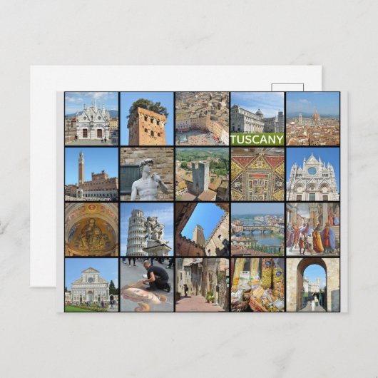 トスカーニイタリイタリアントラベルフォトコラージュ ポストカード (正面/裏面)