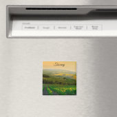 トスカーニイタリイタリアンヴィネヤード写真 マグネット (インサイチュ (食洗機))