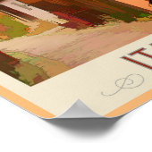 トスカーニイタリイタリアン抽象芸術カラフル旅行 ポスター (角)