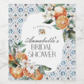 トスカーニタイルイタリアンブライダルシャワーバーウェア ワインラベル (シングルラベル)