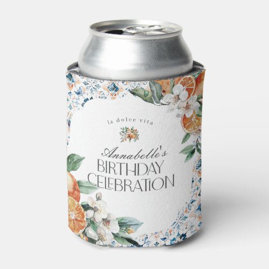 トスカーニタイルシトラスイタリアンバースデーパーティバーウェア 缶クーラー (缶正面)