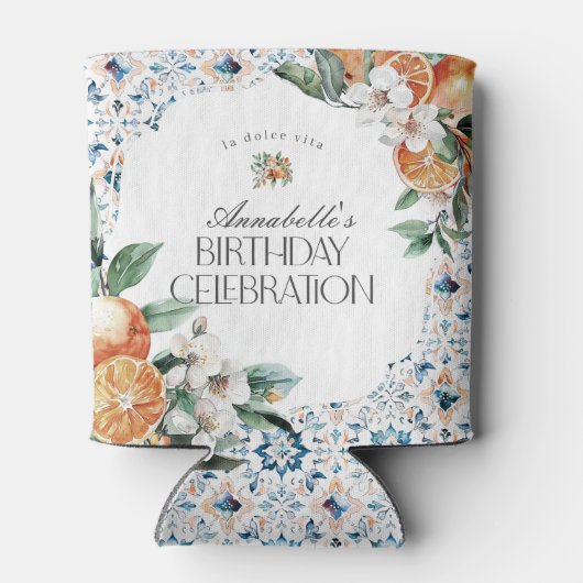 トスカーニタイルシトラスイタリアンバースデーパーティバーウェア 缶クーラー (裏面)