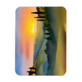 トスカーニヒルズ風光明媚な水色 マグネット (縦)