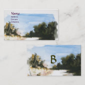 トスカーニモノグラムの日当たりの良い田舎 名刺 (正面/裏面)