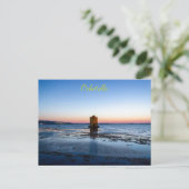 トスカーニャのオルベテッロでの美しい夕焼け ポストカード (スタンド正面)