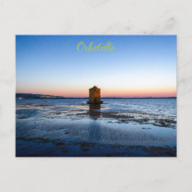 トスカーニャのオルベテッロの美しいサンセット ポストカード