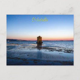 トスカーニャのオルベテッロの美しいサンセット ポストカード
