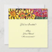 トスカーニャの花々/ フィールド、ポピーとひまわり 招待状 (裏面)