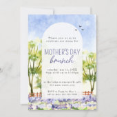 トスカーニラベンダーウォーターカラーマザーズデイブランチ 招待状 (正面)