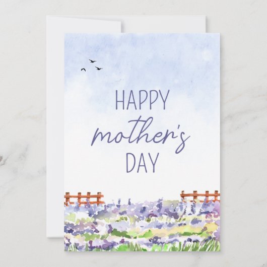 トスカーニラベンダーウォーターカラーマザーズデイブランチ 招待状 (裏面)