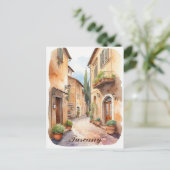 トスカーニーイタリアトスカーナヴィレッジウォーターカラートラベル ポストカード (スタンド正面)