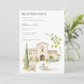 トスカーニーウォーターカラーイタリア披露宴招待状カード 招待状 (スタンド正面)