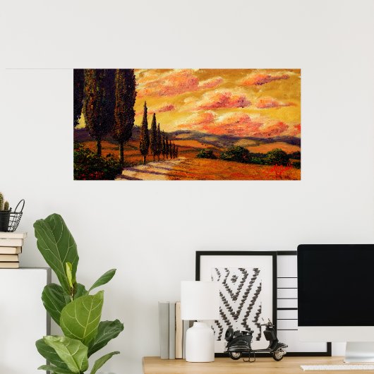 トスカーニーサイプレスロード ポスター (ホームオフィス)