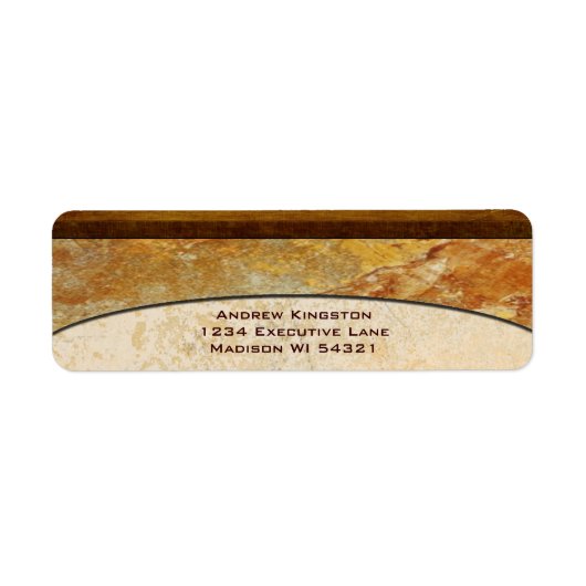 トスカーニーストーンマーブルアーキテクチュアルカスタム ラベル (正面)