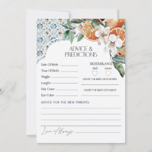 トスカーニータイル沿岸イタリアンアドバイスベビーカード 招待状