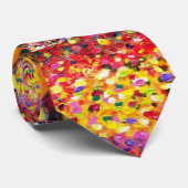 トスカーニーフローラポピー類、ヒマワリ赤黄色フローラ ネクタイ (ロール)