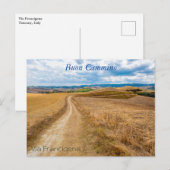 トスカーニ風景 ヴィア・フランチジェーナに沿って イタリア 郵便ハガキ ポストカード (正面/裏面)