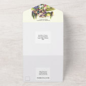 トスカーニ イタリア ワイナリー ラベンダー イタリア ワインボトル オールインワン招待状 (外側)