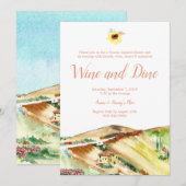 トスカーニ ワイン＆ダイン ディナー パーティー ご招待 招待状 (正面/裏面)