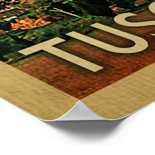 トスカーネポスターイタリアヴィンテージ旅行 ポスター (角)