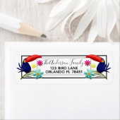 トスカーフと花 ラベル (インサイチュ)