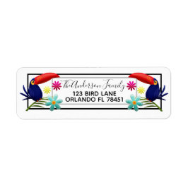 トスカーフと花 ラベル