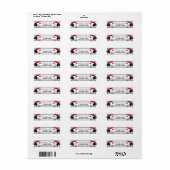 トスカーフと花 ラベル (フルシート)