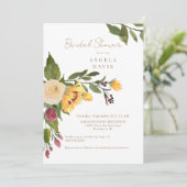トスカーンゴールデンサンフラワーフローラブライダルシャワー 招待状 (スタンド正面)