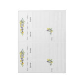 トスカーンハーブレモンズミニバインダーレシピページ ノートパッド (回転)