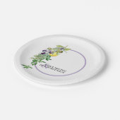 トスカーンレモンオリーブのハーブブライダルシャワー ペーパープレート (アングル)