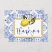 トスカーンレモン折りサンキューカード サンキューカード (正面/裏面)