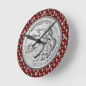 トスケージエアマンコイン ラウンド壁時計 (傾斜)