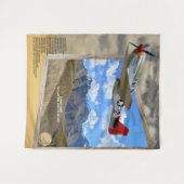 トスケージエ飛んでいるアマン写真外 タペストリー (正面(横))