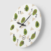トスドグリーンアボカドの壁掛け時計 ラージ壁時計 (傾斜)