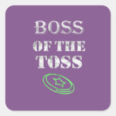 トス素晴らし究極のフリスビーの贈り物のボス スクエアシール (正面)