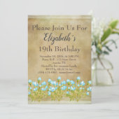 トス素朴カン金ゴールド誕生日 招待状 (スタンド正面)