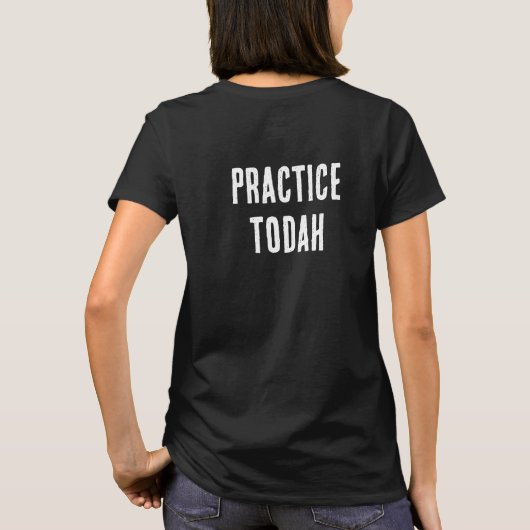 トダハ 感謝 タイポグラフィ Tシャツ (裏面)