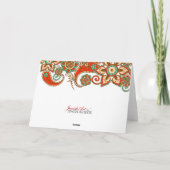 トダーラバーヘブラレッドペイズリーサンキューカード カード (裏面)