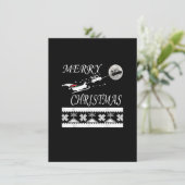 トッおもしろいクトラックドライバークリスマスTシャツギフトレポ 招待状 (スタンド正面)