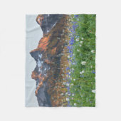 トッシュレンジとワイルドフラワー |レイニエ山 フリースブランケット (正面)