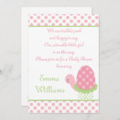 トッツィーのカメのベビーシャワーの招待状5" x 7" 招待状 (正面/裏面)