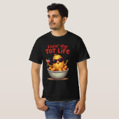 トットライフのリヴィン – Tater Totsおもしろい Potato Tシャツ (正面フル)
