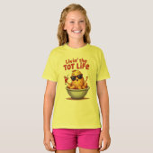 トットライフのリヴィン – Tater Totsおもしろい Potato Tシャツ (正面フル)
