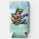 トッドとギター | Don't Worry, Be Hoppy Pun スリム缶クーラー (正面)