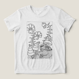 トッドとファンタジーの花を色に トライブレンドＴシャツ