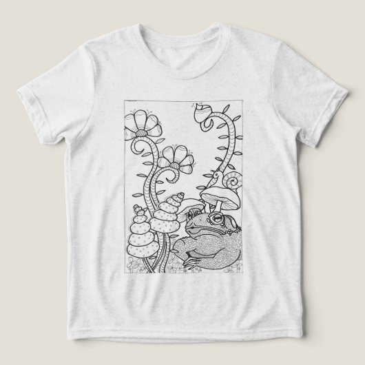 トッドとファンタジーの花を色に トライブレンドＴシャツ (デザイン正面)